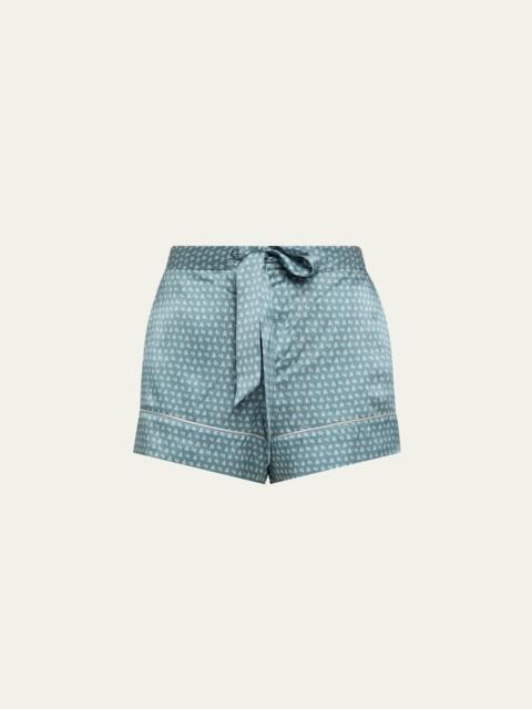 KIKI DE MONTPARNASSE Kiki Drawstring Silk Lounge Pants