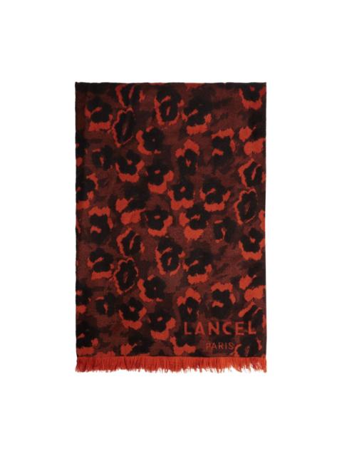 LANCEL Leopard Mania wool scarf
