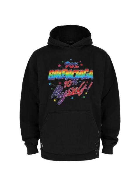 BALENCIAGA Balenciaga Distressed Graphic Hoodie