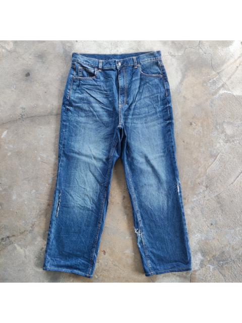 Vintage GU Jeans Brand Buggy Jeans Ripped Pants