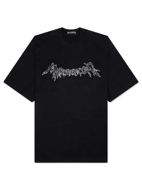 MASTERMIND WORLD O.GLASSBEADED S/S TEE - BLACK