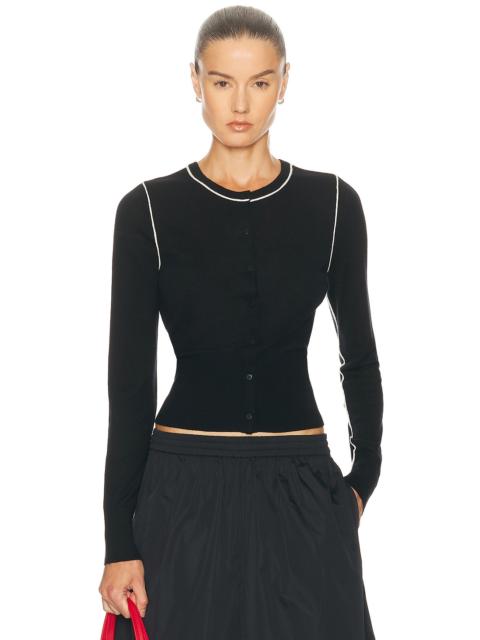 ST. AGNI Wool Fine Line Cardigan