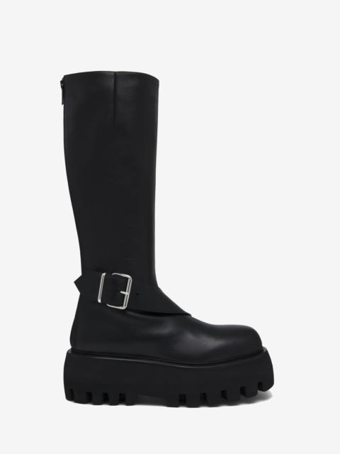 Alexander McQueen Sofa Knee-High Buckle Boot