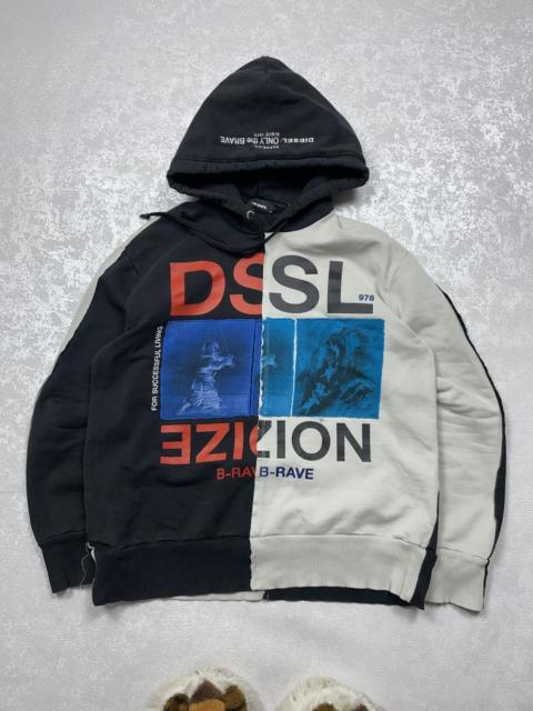 Rare Diesel Only The Brave Japan Overprint Patched Hoodie