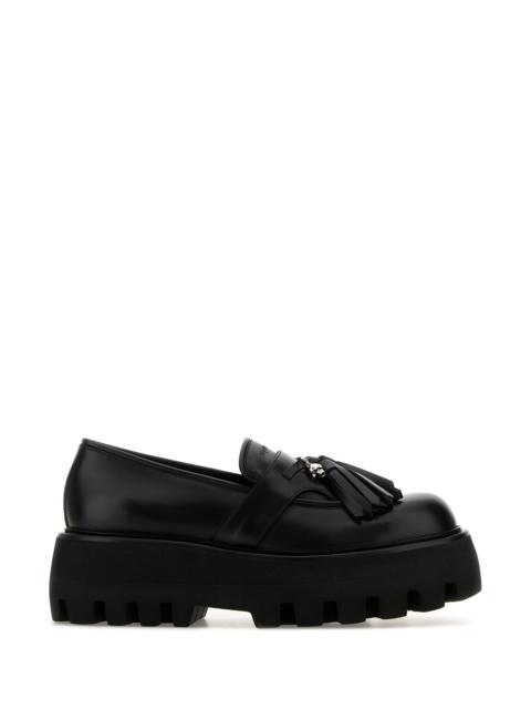 Alexander McQueen Black leather loafers
