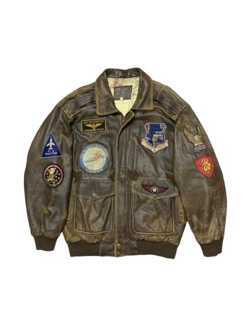 Other Designers Vintage Military A-2 Patina Leather Tomcat Combat Flight