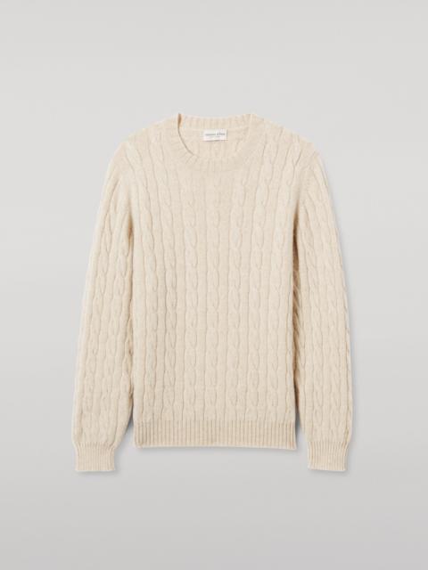 Johnstons of Elgin Calder Natural Cable Cashmere Jumper