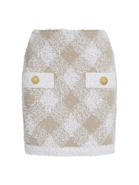 Tweed Mini Skirt white