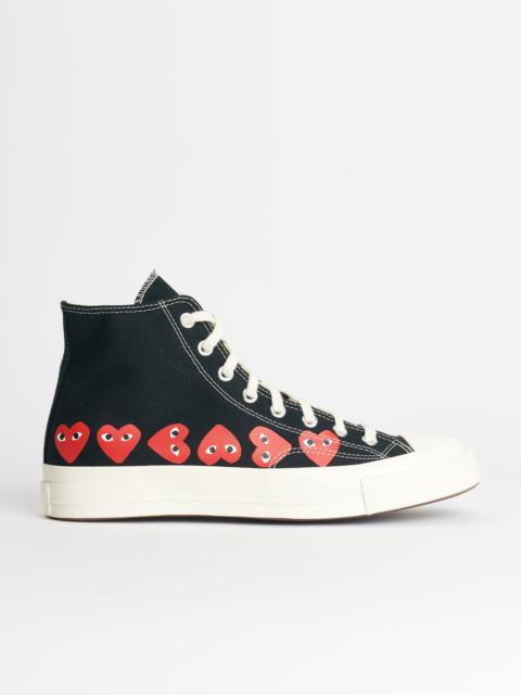 Comme Des Garçons COMME DES GARÇONS PLAY X CONVERSE CHUCK 70 HI MULTI HEARTS BLACK