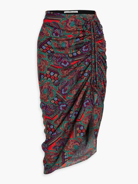 VERONICA BEARD Ari paisley-print silk-blend jacquard midi skirt