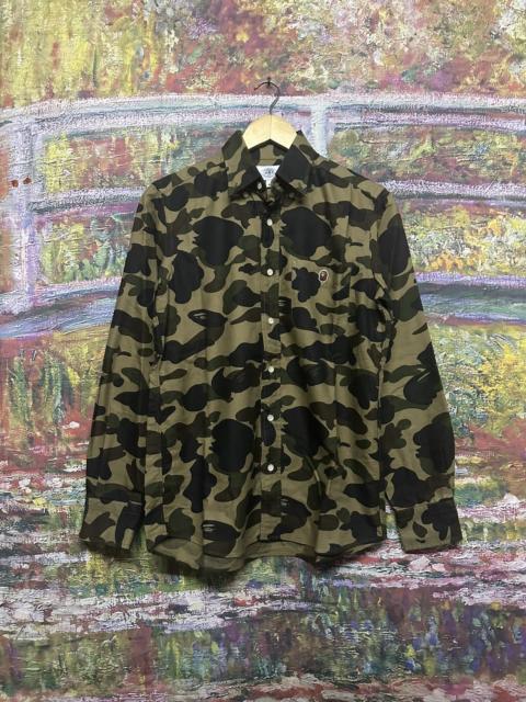 A BATHING APE® A Bathing Ape Bape Button Up Camo Long Sleeve