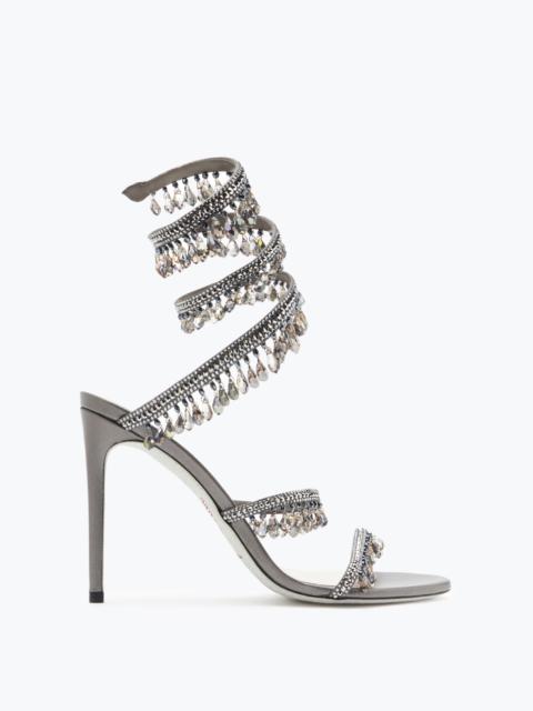 RENE CAOVILLA Chandelier Crystal Pearl Gray Sandal 105
