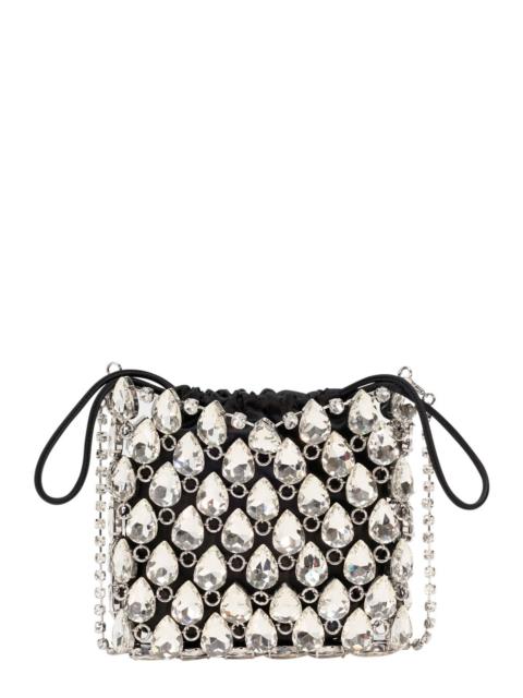 self-portrait Self-Portrait Women Handbag 'Silver Crystal Chainmail Mini Bag' With Crystal Details