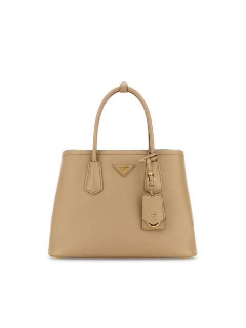Prada Prada Sand Leather Small Double Handbag