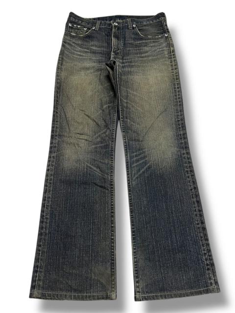 Other Designers Vintage Edwin Whisker Mud Wash Style Flared Jeans