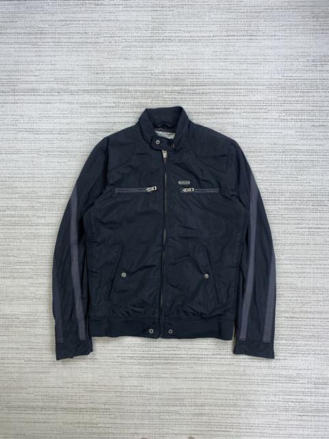 Other Designers Diesel × Japanese Brand × Vintage - Vintage Diesel.Co Slim Stripe Fullzip Biker Jacket