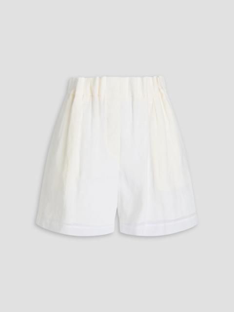 Brunello Cucinelli Pleated cotton-organdie shorts