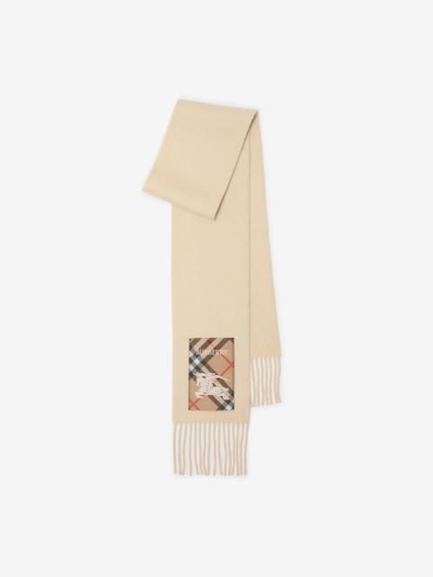 Burberry Check Label Cashmere Scarf