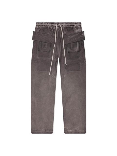 Rick Owens DRKSHDW CREATCH WIDE CARGO DRAWSTRING PANTS - DUST