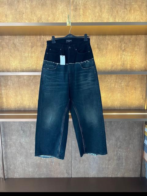 BALENCIAGA Balenciaga Double Waist Stitched Distressed Jeans