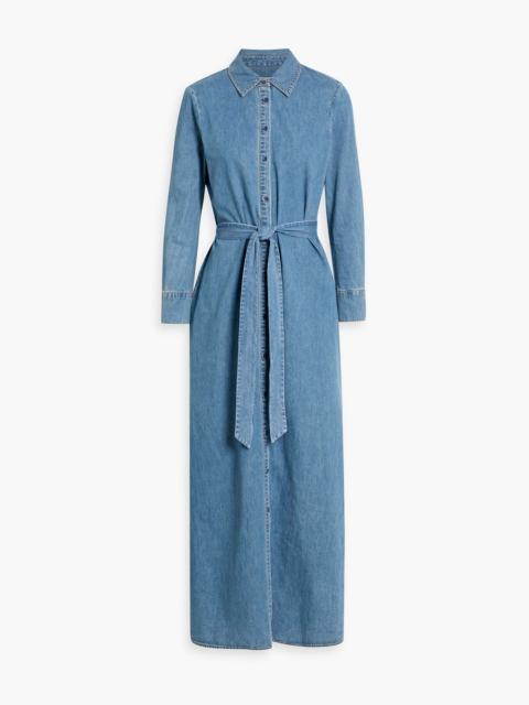 Alice + Olivia Peyton denim maxi shirt dress