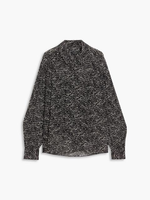 rag & bone Emmy printed plissé silk-blend blouse