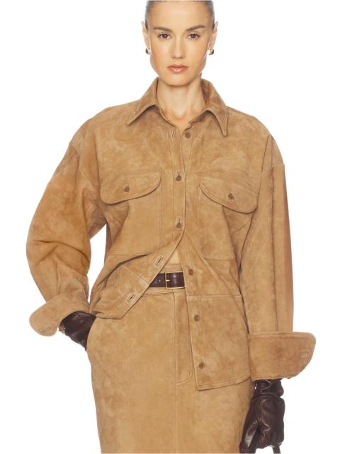 HELSA Suede Overshirt