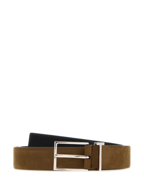 TOM FORD Tom Ford Men Brown Suede Belt