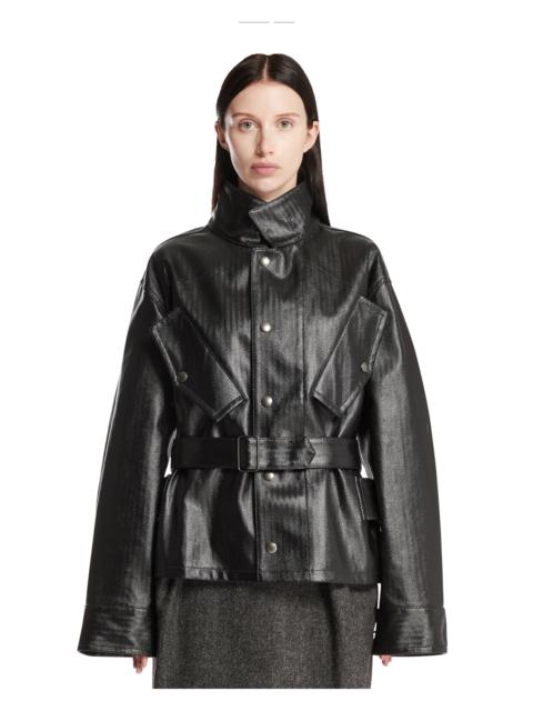 Maison Margiela Black Waxed Cotton Jacket