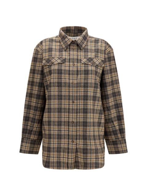 RÓHE Rohe Check Western Shirt Olive Check