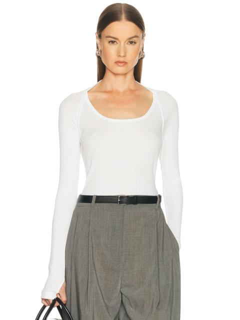 Helmut Lang Scoop Shrug Long Sleeve Top
