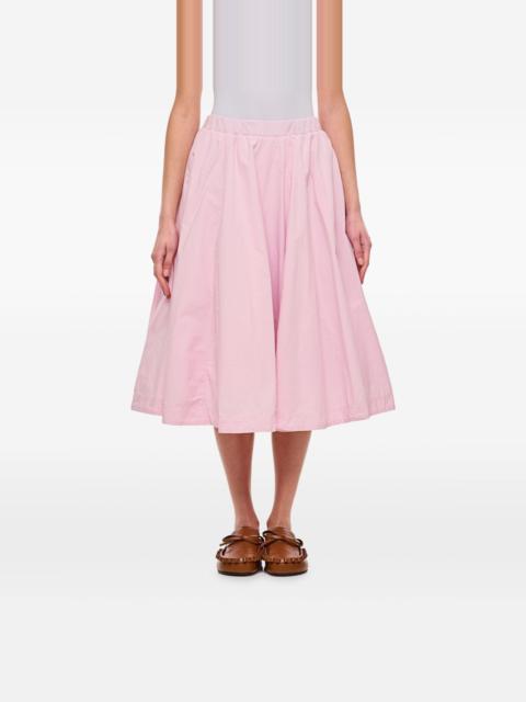 pleated midi skirt