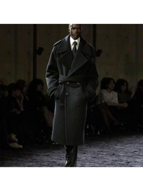 SAINT LAURENT Saint Laurent Wool Overcoat in Large