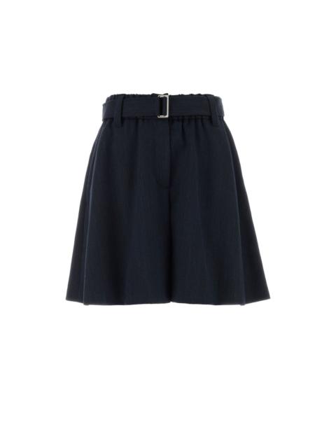 Brunello Cucinelli BRUNELLO CUCINELLI Blue Stretch Wool Shorts New & Authentic