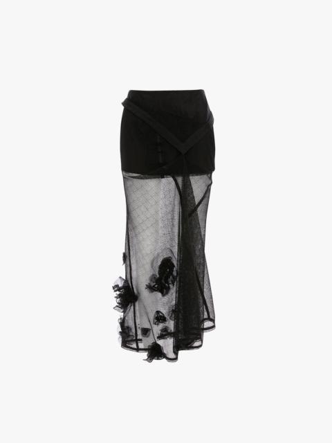 Victoria Beckham Basque Midi Skirt In Black