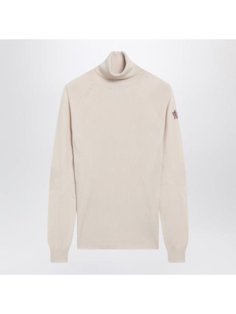 Moncler Grenoble Moncler Grenoble Light Beige Wool Turtleneck Sweater Women