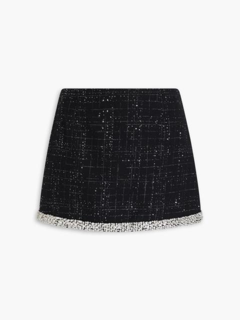 maje Embellished tweed mini skirt