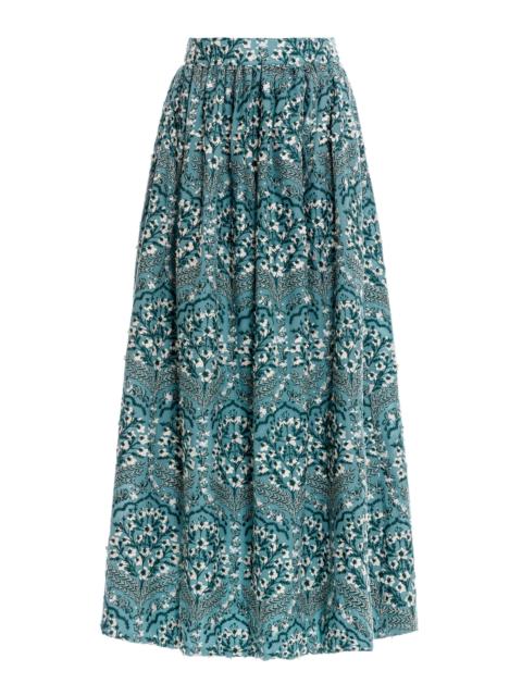 Agua by Agua Bendita Tangelo Ceiba Maxi Skirt