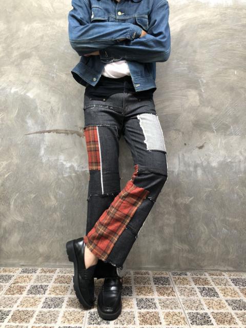 Japanese Brand - Y2K Betty’s Blue Patchwork Grunge Style Denim