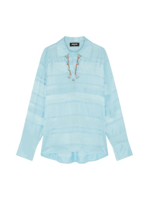 Ahluwalia Ahluwalia Bnaebi Embellished Shirt Blue