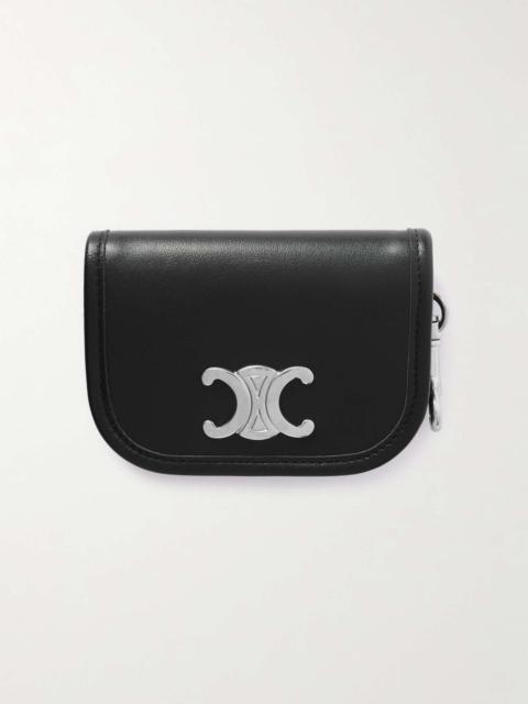 Nano Logo-Embellished Leather and Silver-Tone Keyring Wallet
