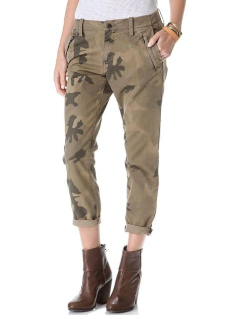 Other Designers Camo Straight Leg Ankle Trousers
