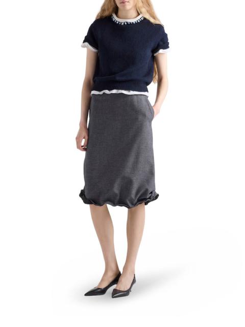 Prada Prada Women Crew Neck Sweater In Wool And Cashmere