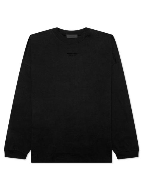 ESSENTIALS ESSENTIALS L/S TEE - JET BLACK