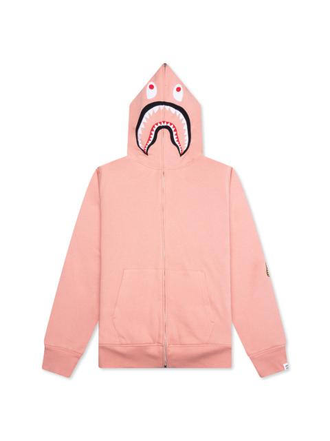 A BATHING APE® 2ND SHARK FULL ZIP HOODIE - PINK