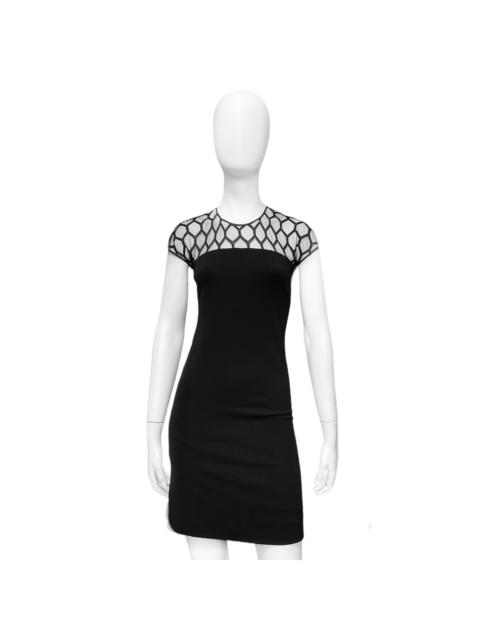 GUCCI Gucci little black dress with honeycomb lace detailing S