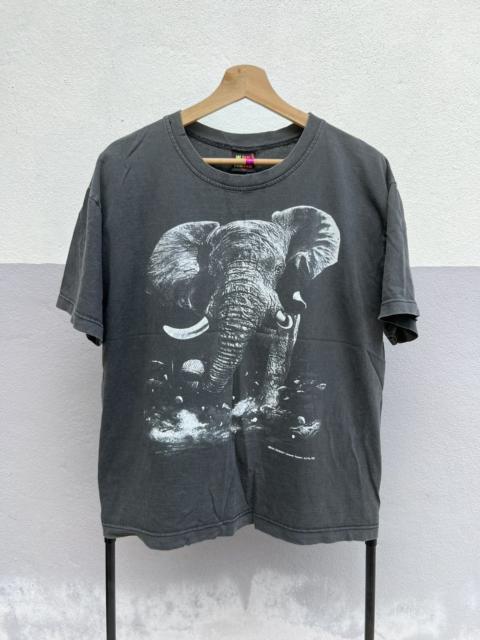 Other Designers Vintage - Thrashed Faded Elephant Printed Oversize Boxy Tee