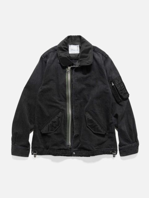 sacai Denim x Nylon Twill Blouson Black
