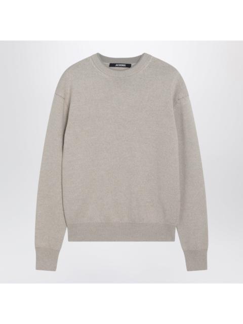 JACQUEMUS Jacquemus Moulin Sweater In Light Beige Merino Wool Women