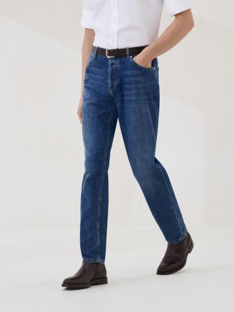 Brunello Cucinelli Lightweight denim traditional fit five-pocket trousers
